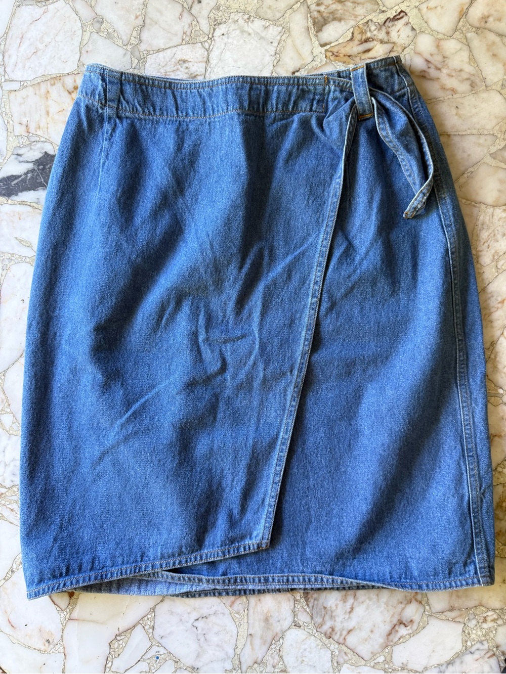 Vintage Hunt Club Blue Denim Wrap Skirt